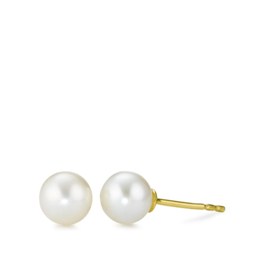 Clous d'oreilles Or jaune 18K perle d'eau douce