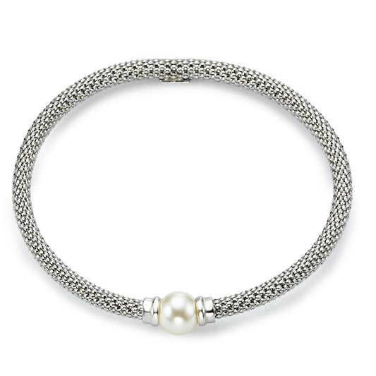 Bracelet Argent Rhodié 19.5 cm Ø4 mm