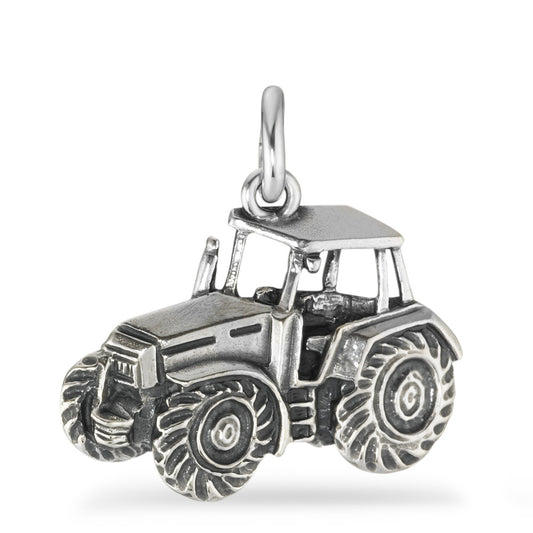 Pendentif Argent Patinée Tracteur