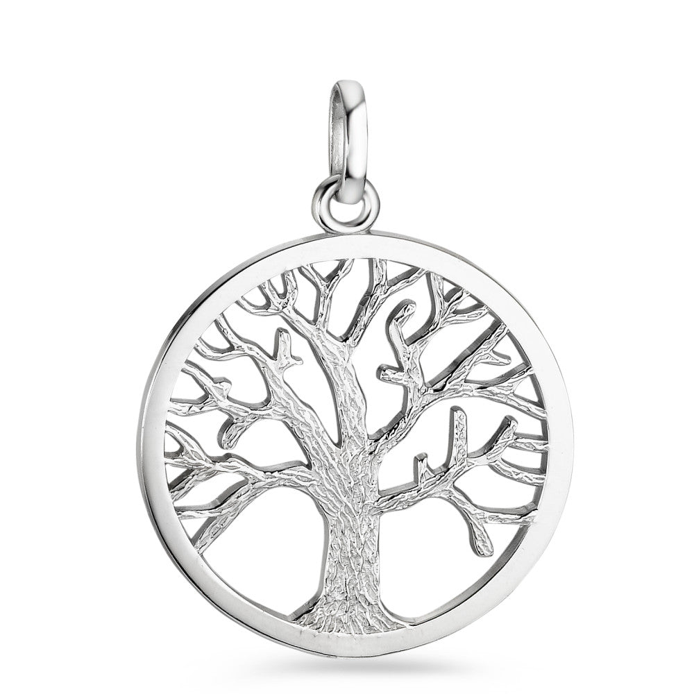 Pendentif Argent Rhodié Arbre de la vie Ø27 mm