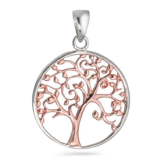 Pendentif Argent rosé Plaqué or Arbre de la vie Ø20 mm