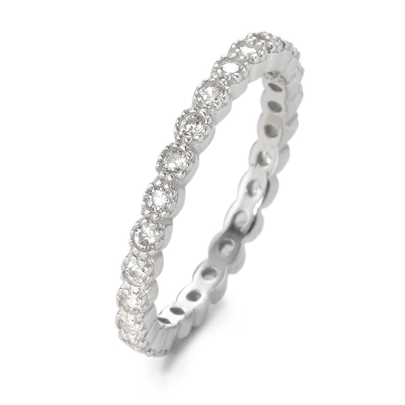 Bague d'éternité Argent Zircone Rhodié