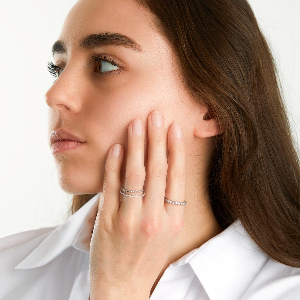 Bague à superposer Argent Rhodié