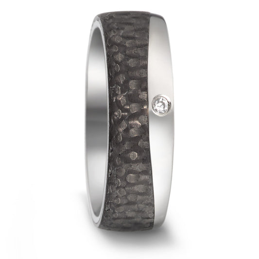 Partnerring Edelstahl, Carbon Zirkonia