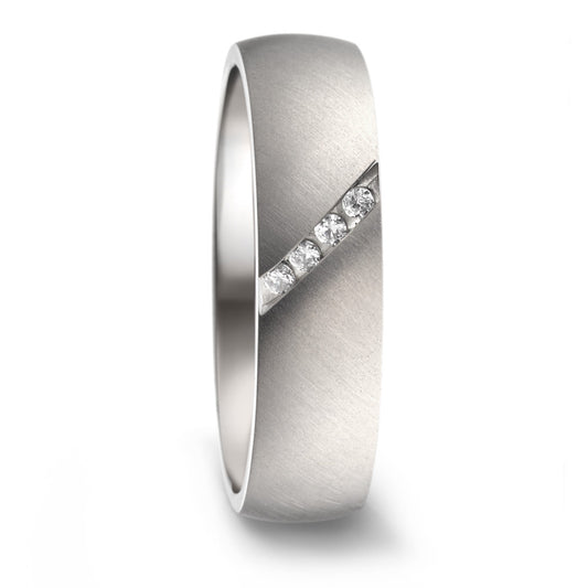 Partnerring Titan Zirkonia 4 Steine