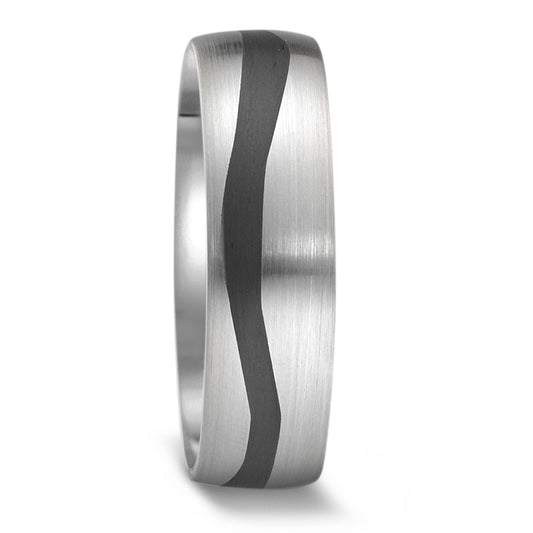 Partnerring 375/9 K Weissgold, Carbon