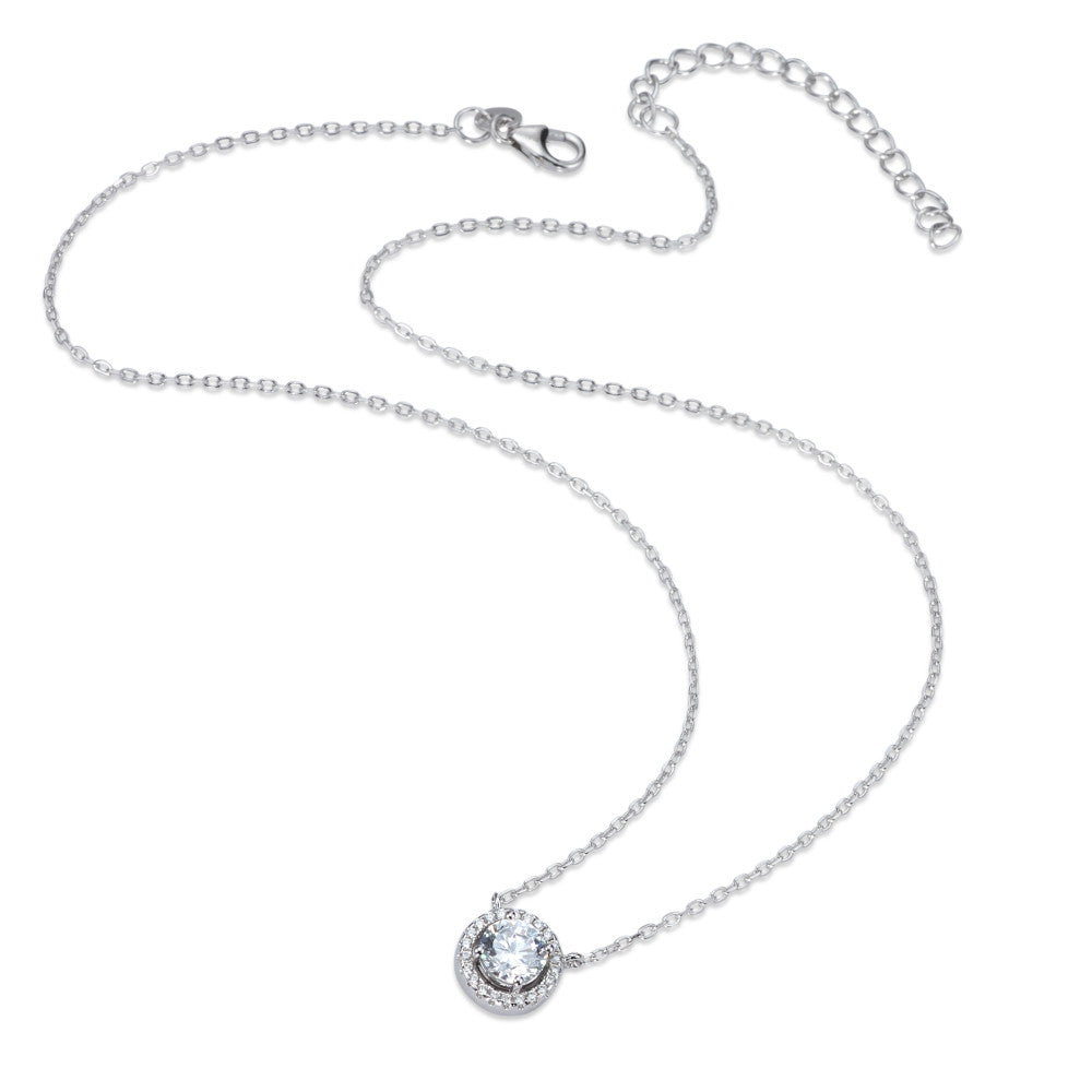 Collier Argent Zircone Rhodié 40-45 cm Ø9 mm