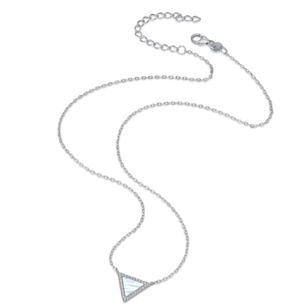 Collana Argento Zirconia rodiato 40-45 cm Ø12 mm