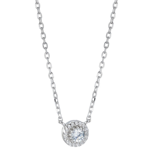 Collana Argento Zirconia rodiato 40-45 cm Ø7 mm