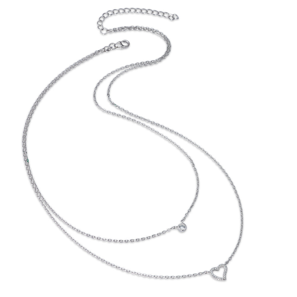 Collana Argento rodiato Cuore 40-45 cm