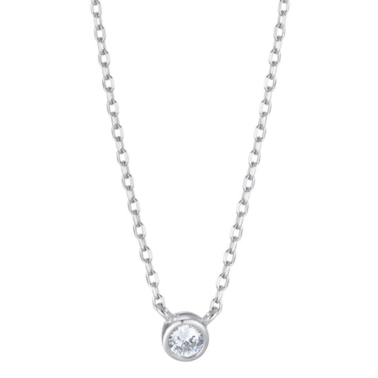 Collana Argento Zirconia rodiato 40-44 cm Ø5 mm