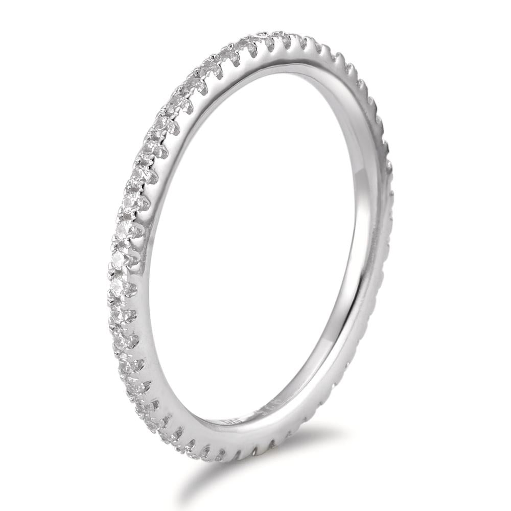 Bague d'éternité Argent Zircone Rhodié