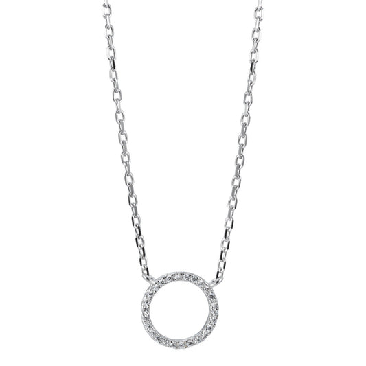 Collier Argent Zircone Rhodié 40-45 cm Ø10 mm