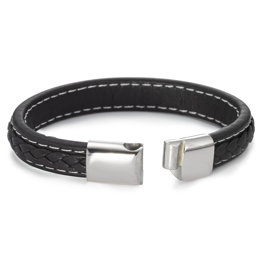 Bracciale Acciaio inossidabile, Pelle 20 cm