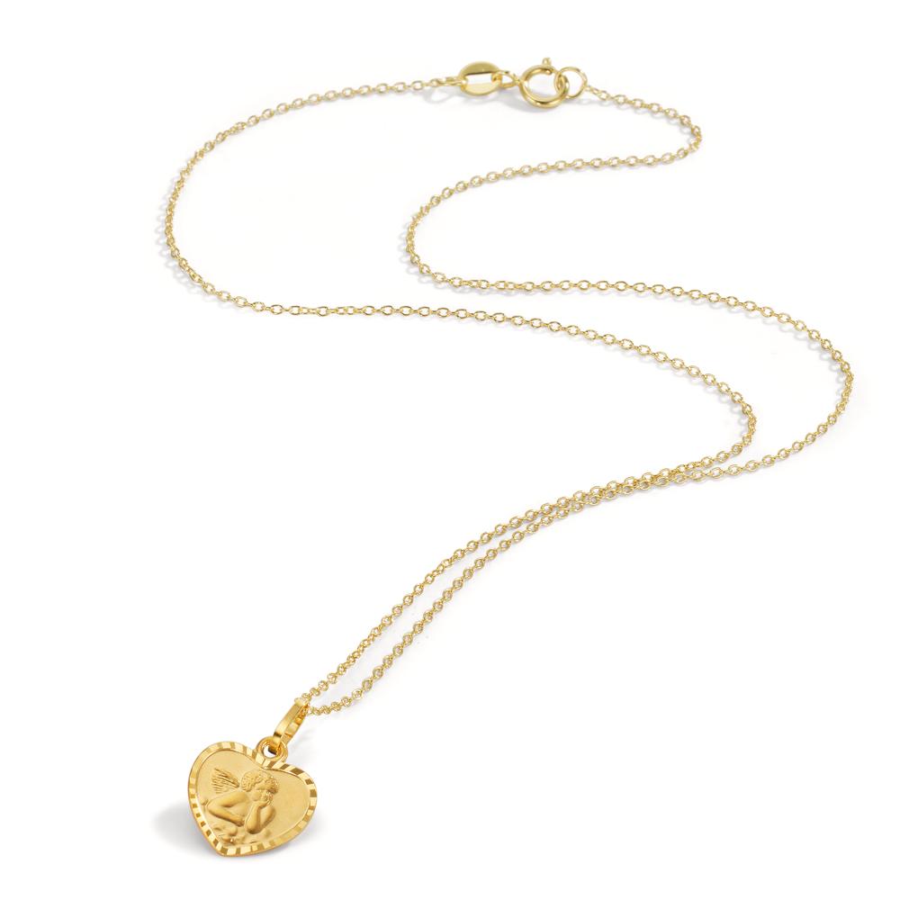 Chaînette avec pendentif Or jaune 9K Ange gardien 36 cm