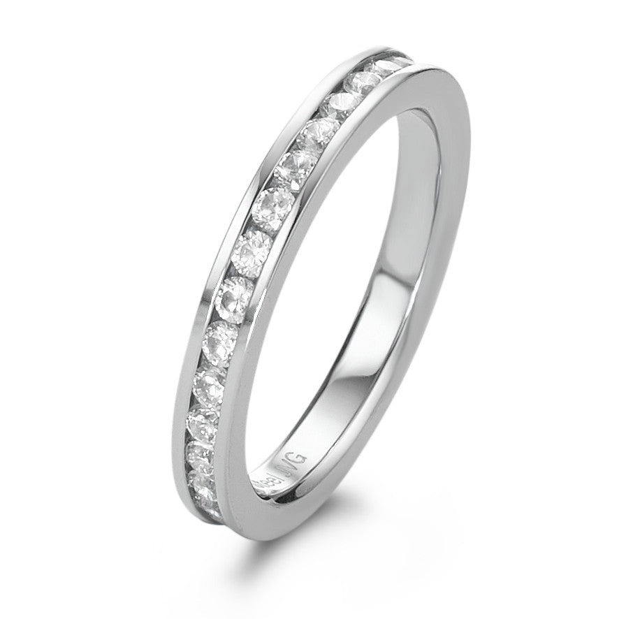 Bague d'éternité Acier inoxydable Zircone