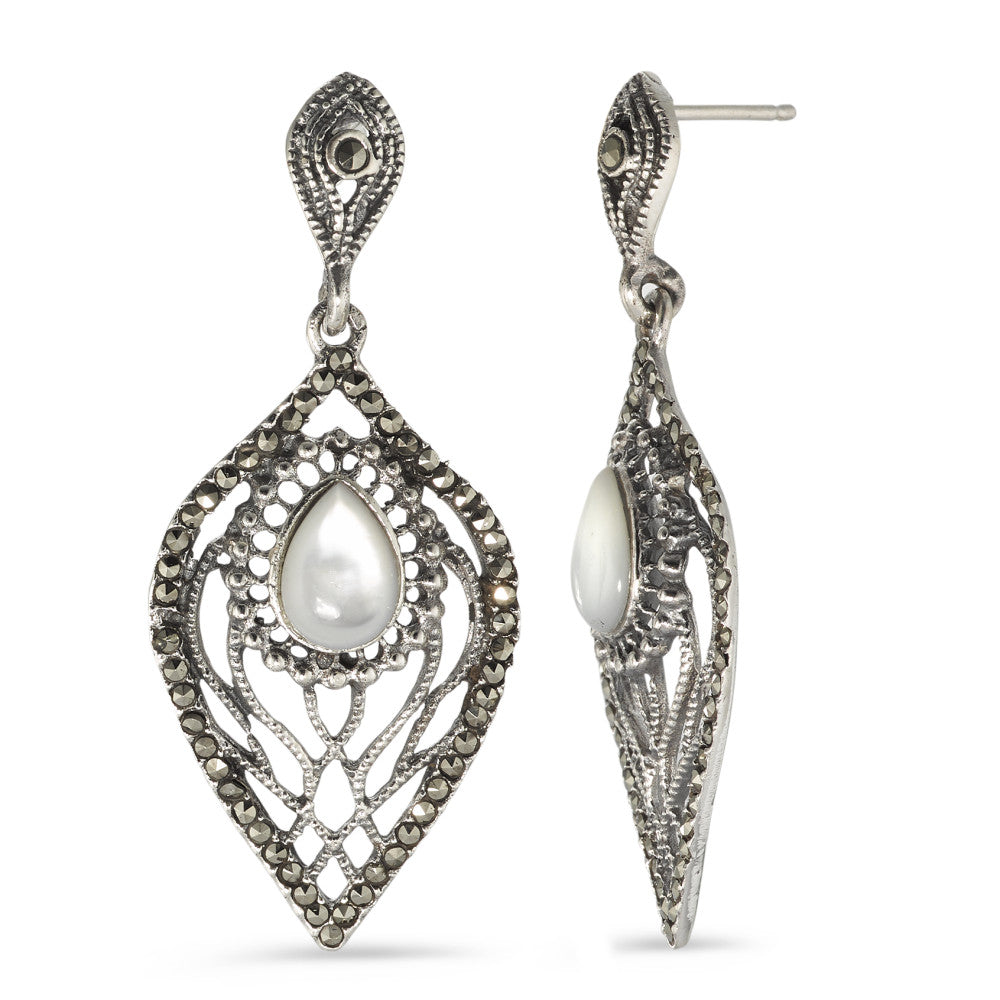 Orecchini Argento Marcasite