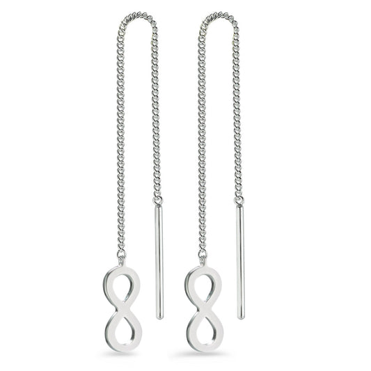 Boucles d'oreilles pendantes Argent Rhodié Infini