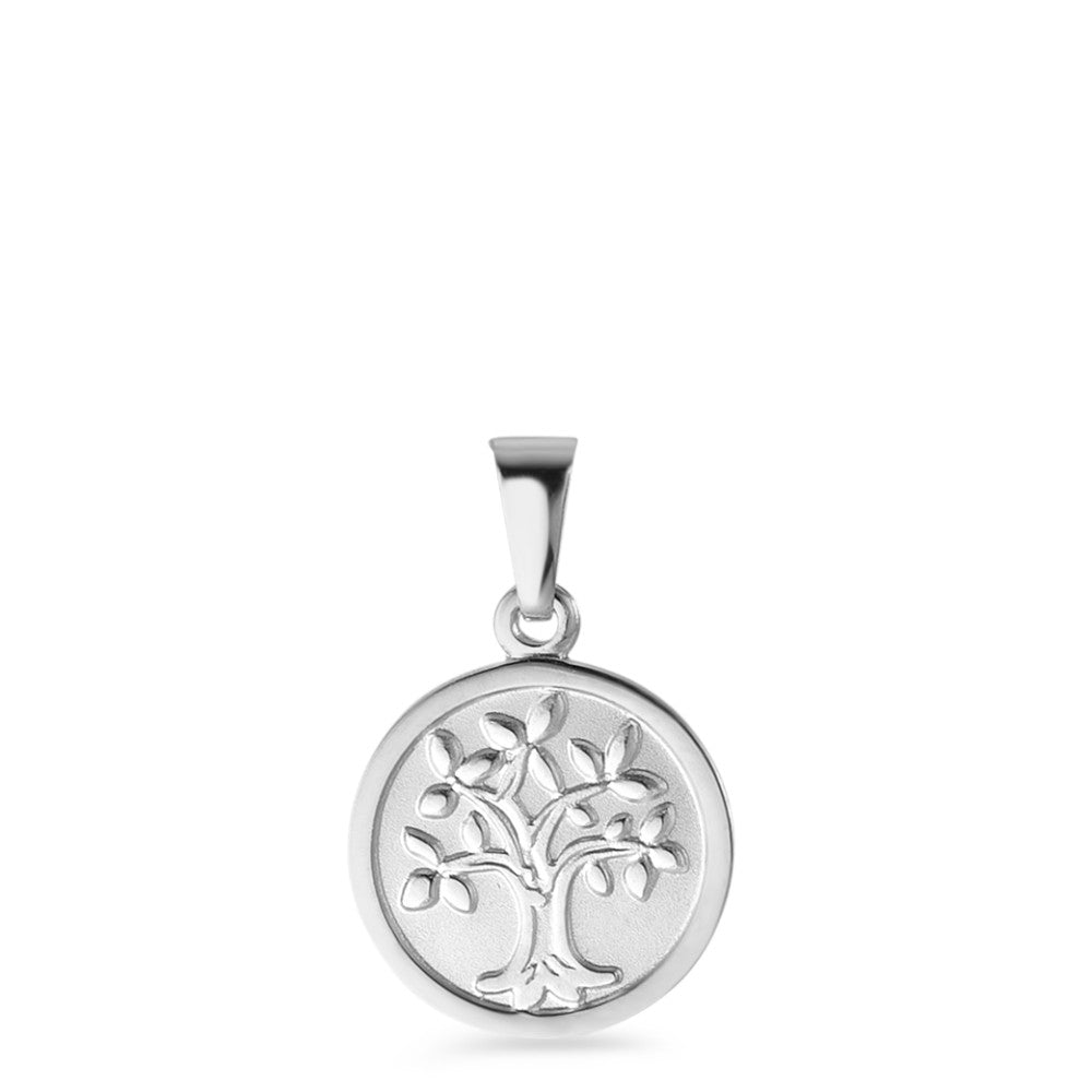 Pendentif Argent Rhodié Arbre de la vie Ø12 mm