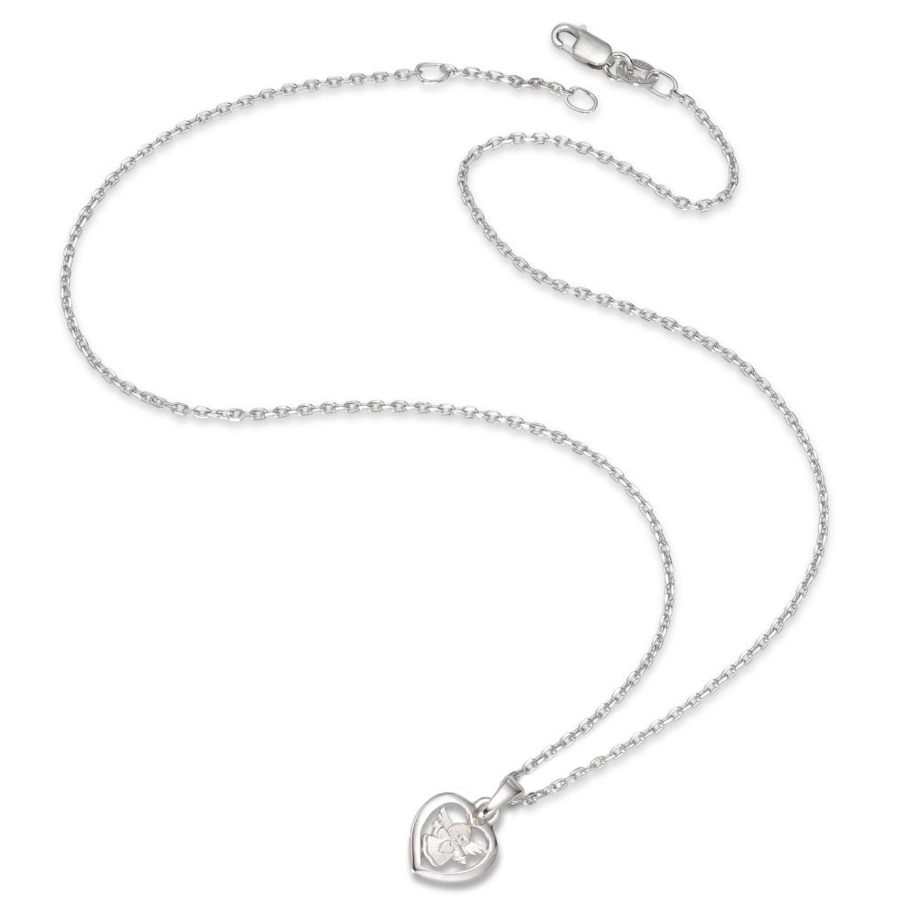 Chaînette avec pendentif Argent Rhodié Ange gardien 36-38 cm Ø10 mm