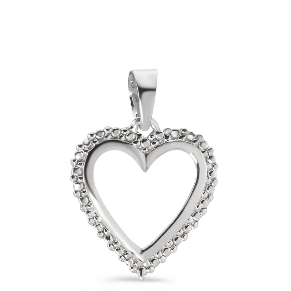 Pendentif Argent Rhodié Coeur Ø13 mm