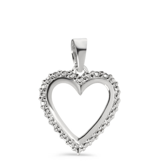 Pendentif Argent Rhodié Coeur Ø13 mm