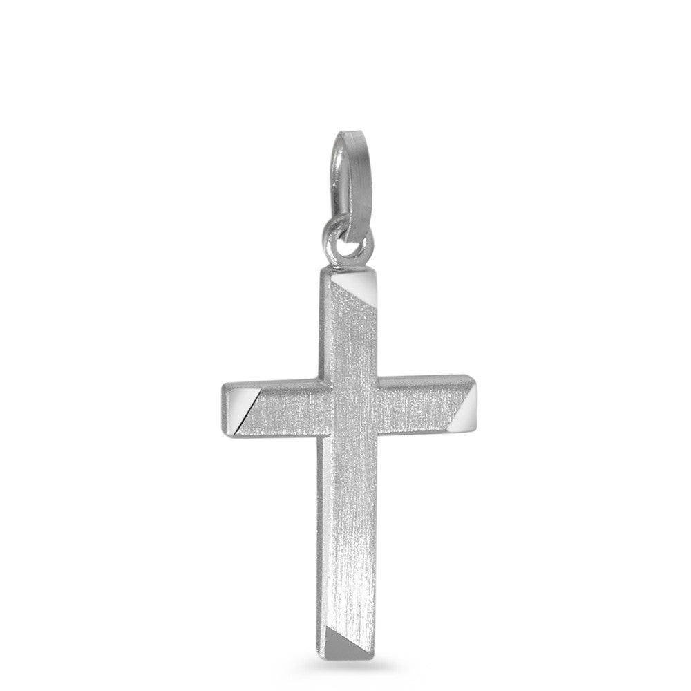 Pendentif Argent Rhodié Croix