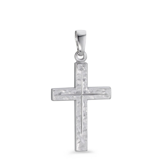 Pendentif Argent Rhodié Croix