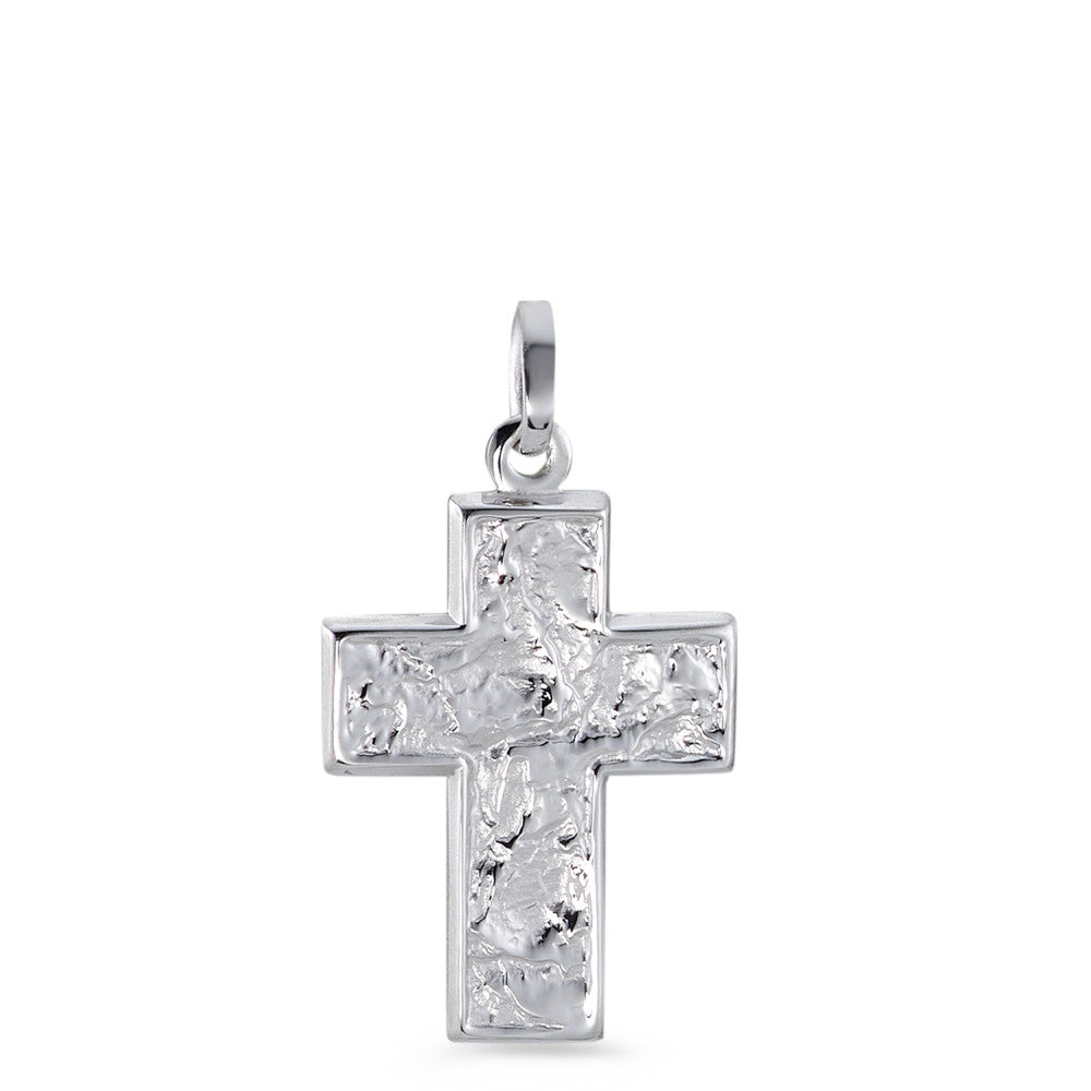 Pendentif Argent Rhodié Croix