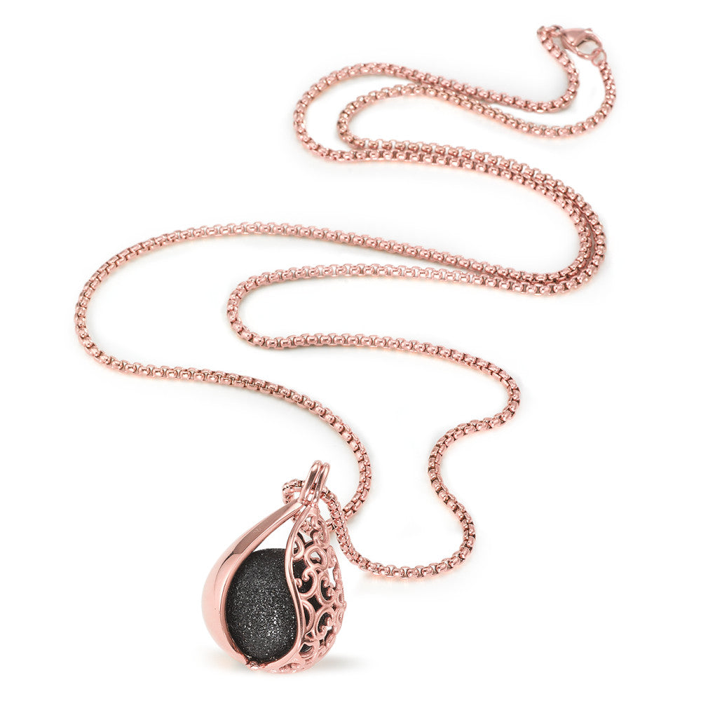 Chaînette avec pendentif Acier inoxydable rosé PVD 80 cm