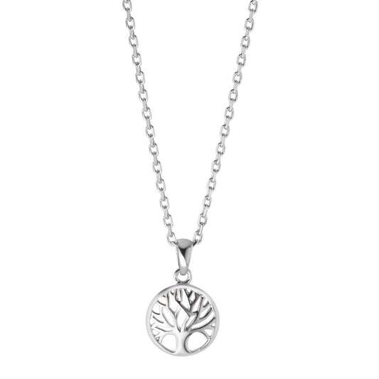 Chaînette avec pendentif Argent Rhodié Arbre de la vie 40-42 cm Ø10.5 mm