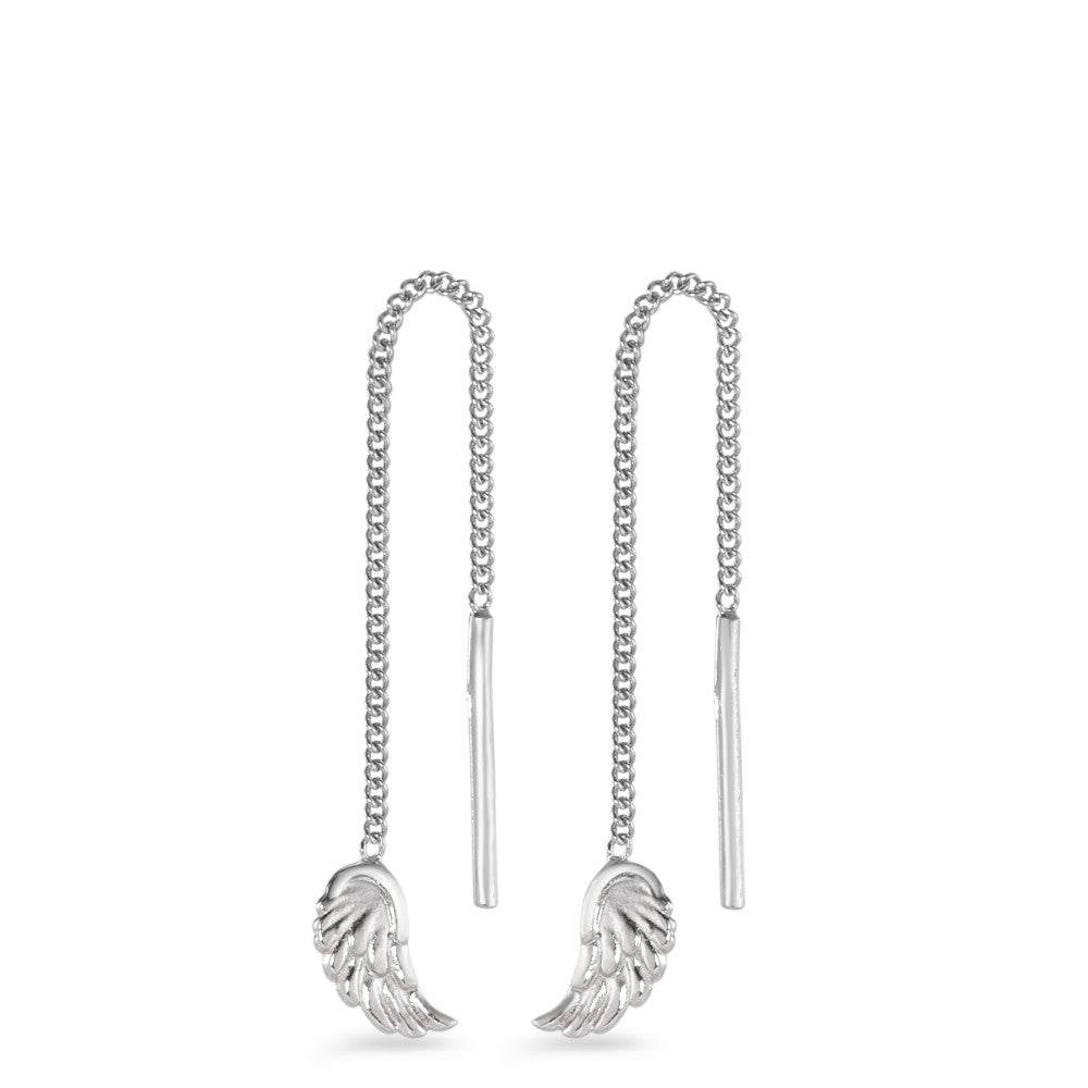 Boucles d'oreilles pendantes Argent Rhodié Aile