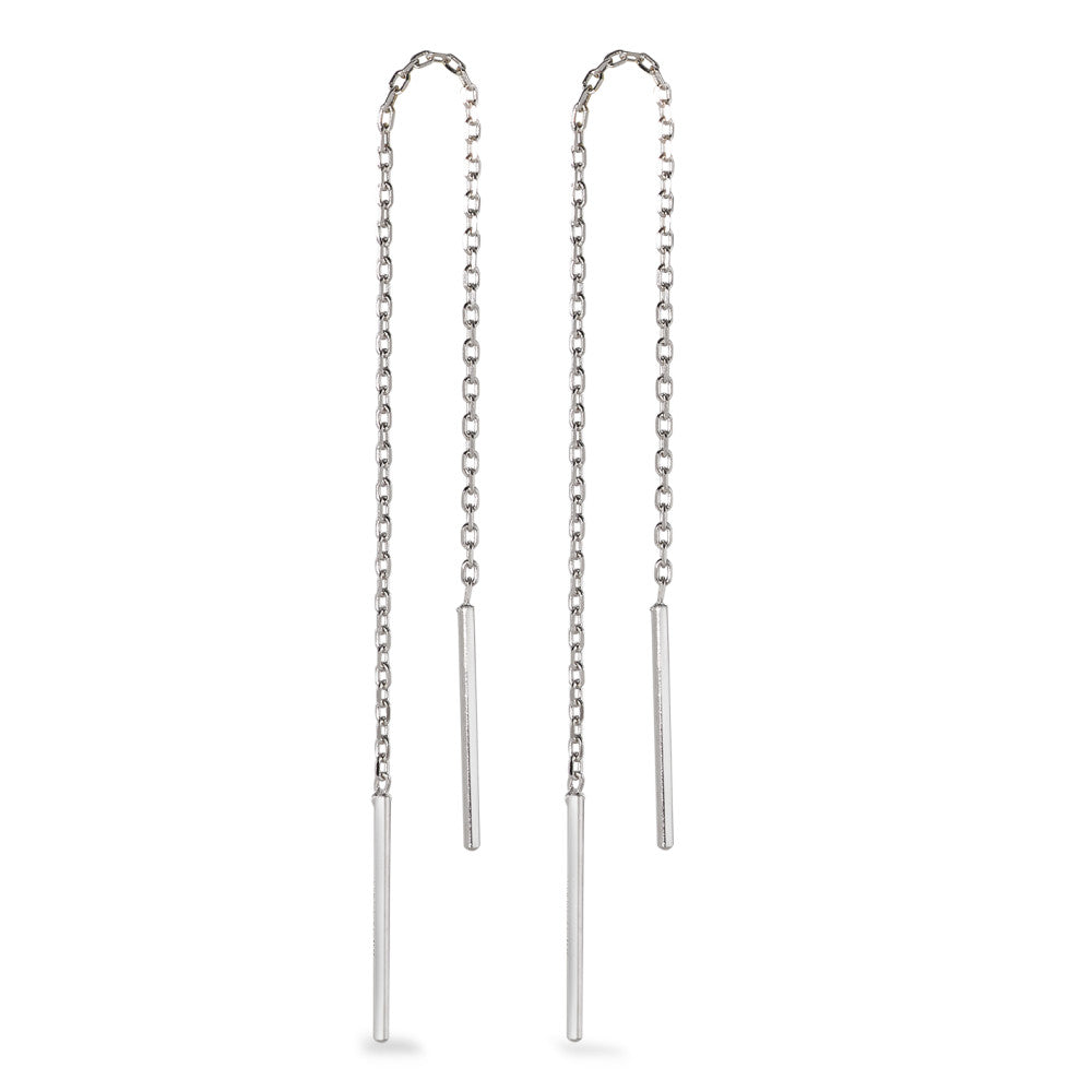 Boucles d'oreilles pendantes Argent Rhodié 11 cm