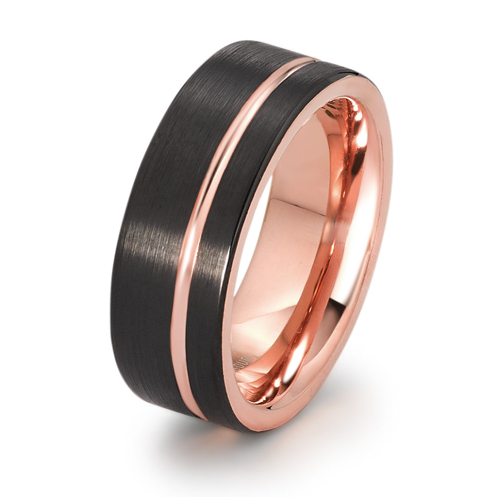 Bague Tungstène rosé PVD