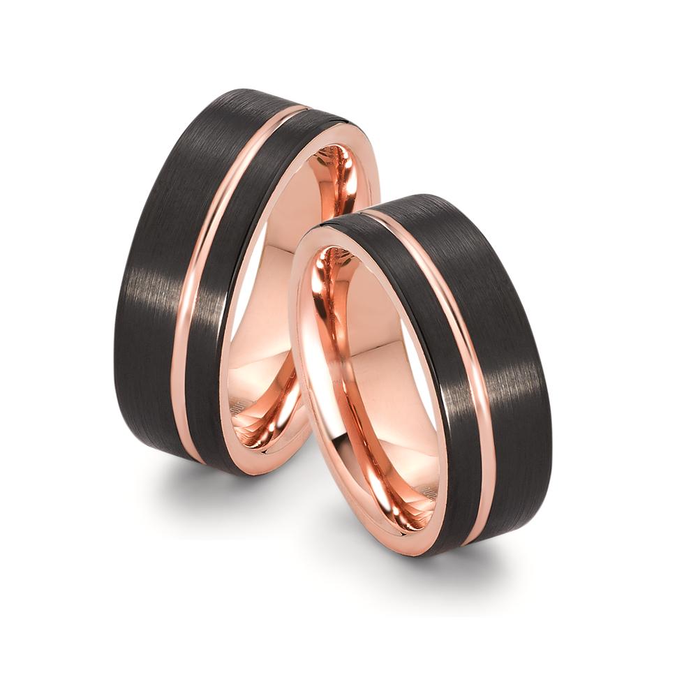 Bague Tungstène rosé PVD