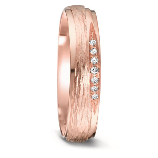 Partnerring 750/18 K Rosegold Diamant 0.048 ct, 7 Steine, tw-si