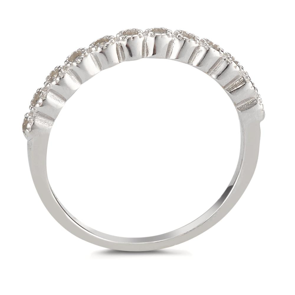 Bague d'éternité Argent Zircone 12 Pierres Rhodié