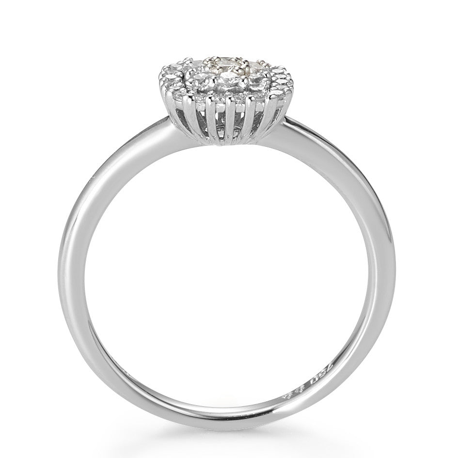 Bague Or blanc 18K Diamant blanc, 0.25 ct, 29 Pierres, brillant, w-si