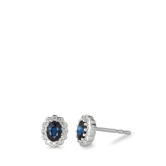 Clous d'oreilles Or blanc 18K Diamant blanc, 0.12 ct, 26 Pierres, brillant, w-si