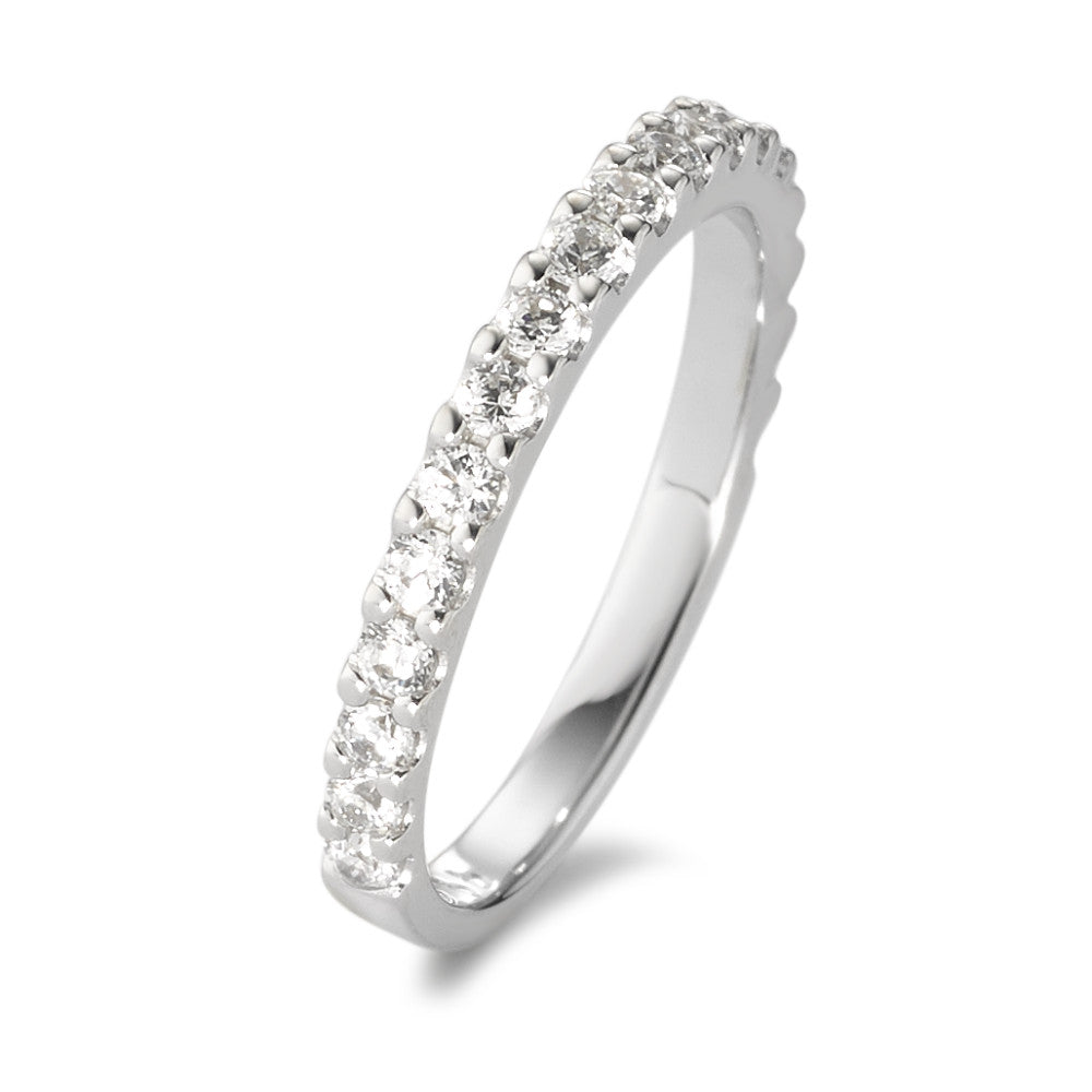 Anelli di memoria Oro bianco 375/9K Zirconia bianco, 19 pietra