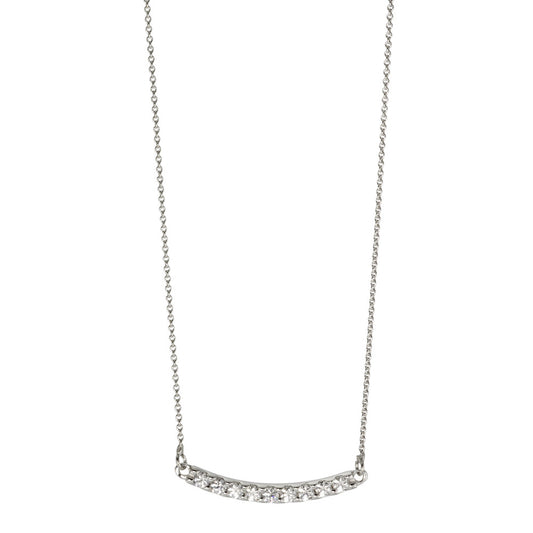 Collier 375/9 K Weissgold Zirkonia weiss, 9 Steine verstellbar