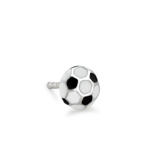 Clous d'oreille à l'unité Argent Rhodié Football Ø6 mm