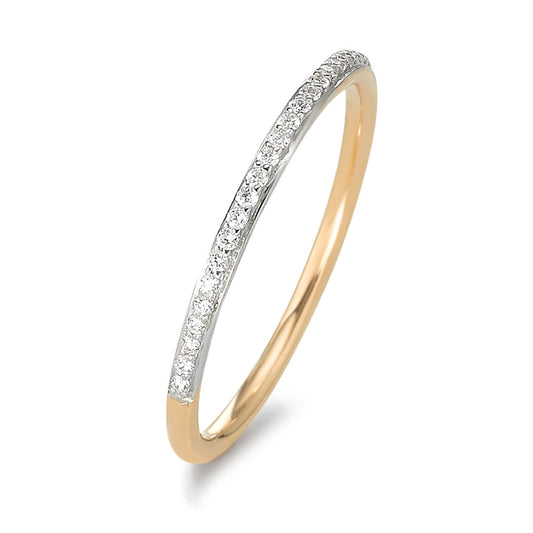 Bague d'éternité Or jaune 18K Diamant 0.08 ct, 16 Pierres, w-si