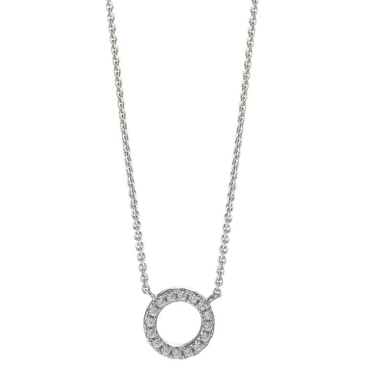 Collier 375/9 K Weissgold Zirkonia 16 Steine verstellbar