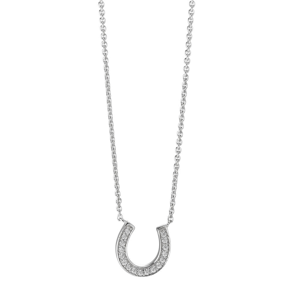 Collana Oro bianco 375/9K Zirconia 17 pietra 40-42 cm