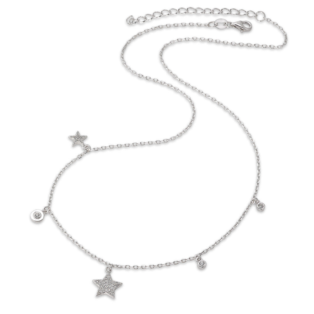 Collana Argento Zirconia rodiato Stella 40-45 cm