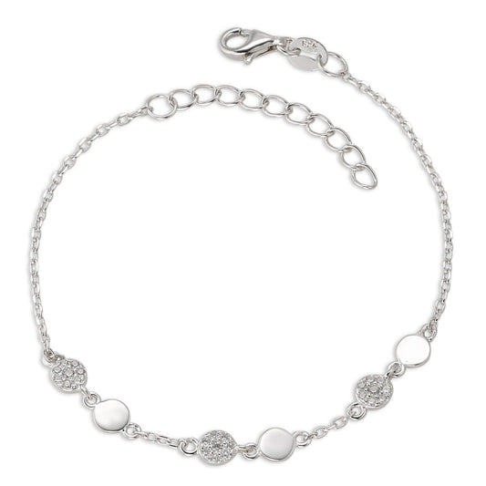 Bracciale Argento Zirconia rodiato 15-18 cm