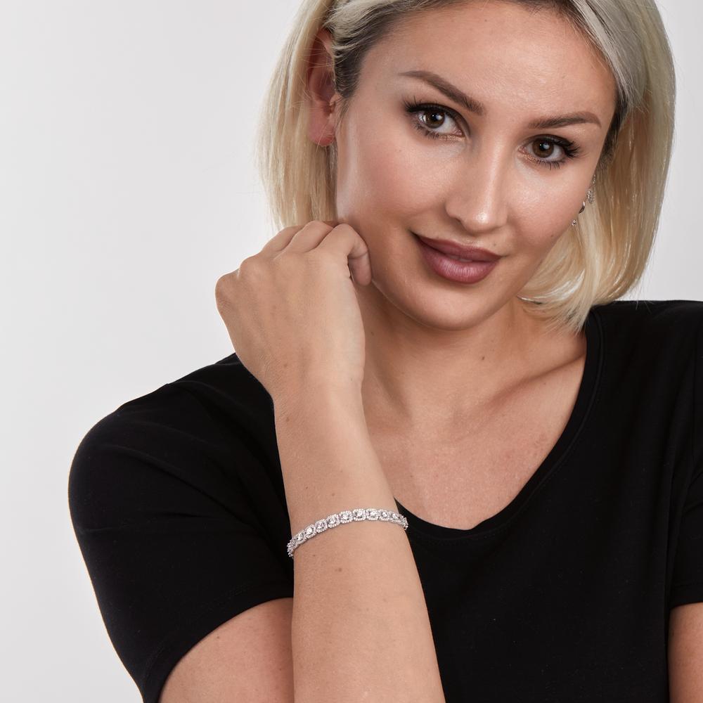 Armband Silber Zirkonia rhodiniert