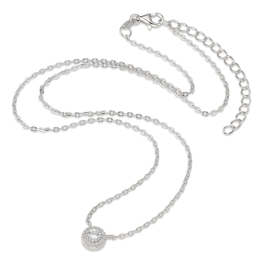 Collana Argento Zirconia rodiato 39-44 cm Ø7 mm