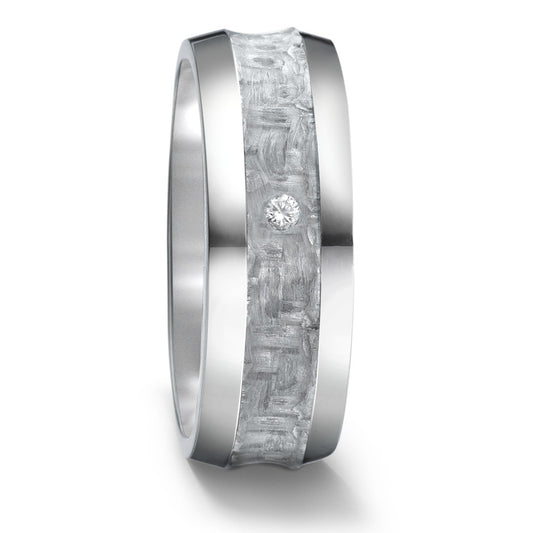 Partnerring Titan, Carbon Diamant 0.03 ct, w-si